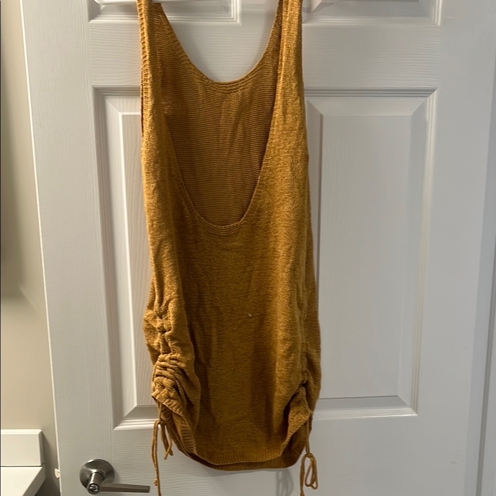 Women's Mustard Sleeveless Top